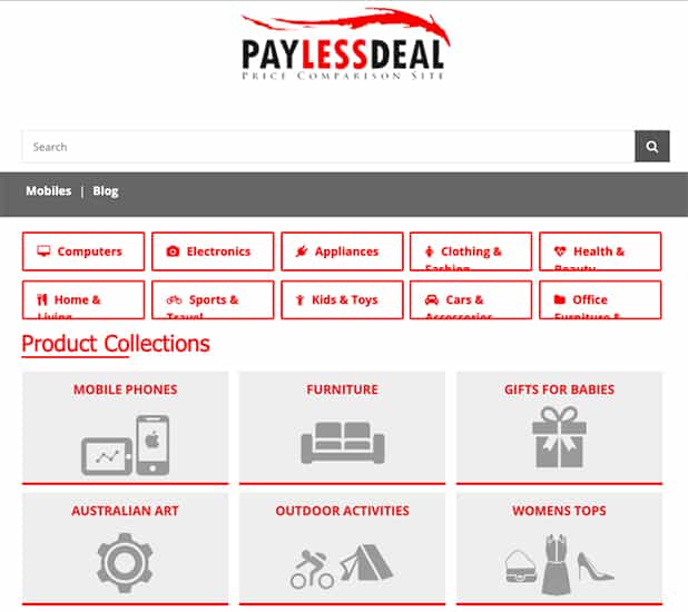 Pay Less Deal Comparison Shopping Engine