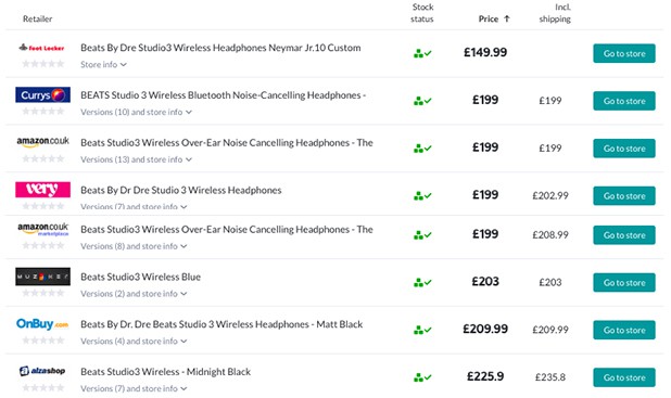 Price Comparison