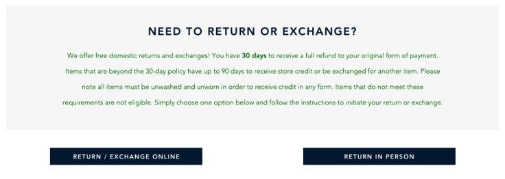 Return or Exchange