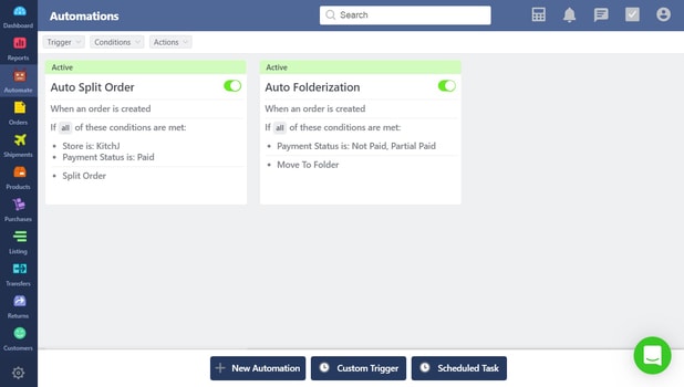 Shopify Automation Dashboard Auto Split Orders