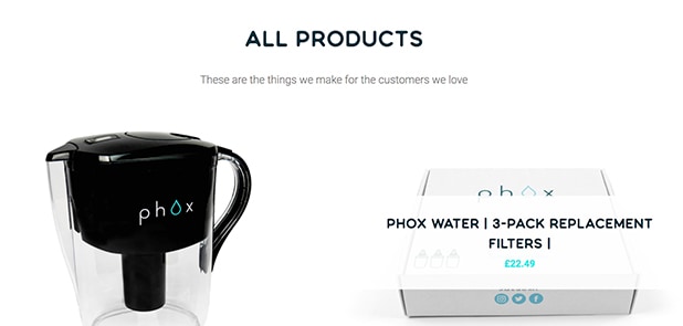 Water Filter Product Page