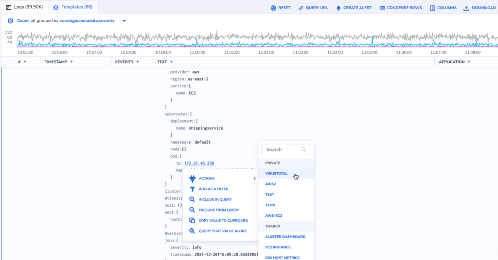 Plugin list under the value menu