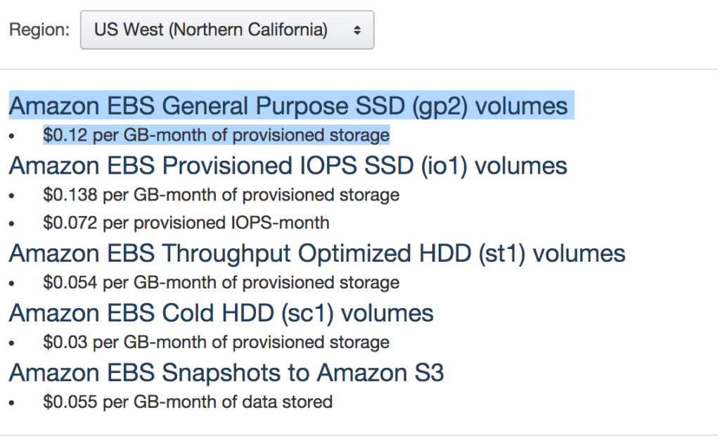 ES Disk on AWS