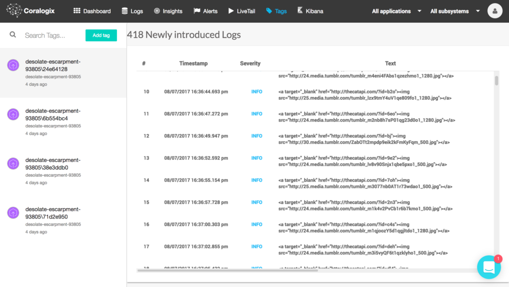 new logs created since heroku build