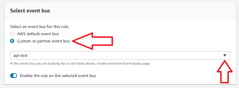 select event bus eventbridge