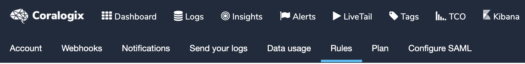 log parsing rules coralogix