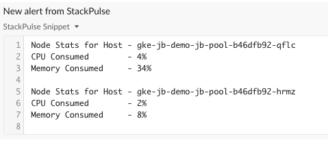 new alert from stackpulse