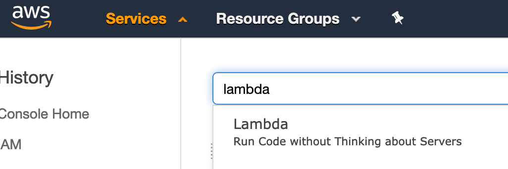 menu lambda