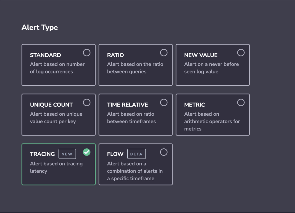 Tracing Alert Coralogix