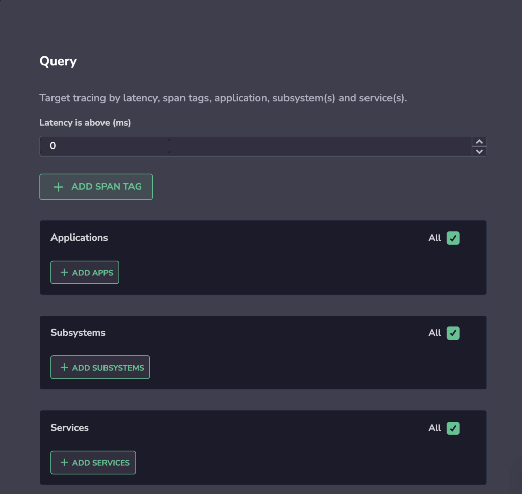 Tracing Alert Coralogix