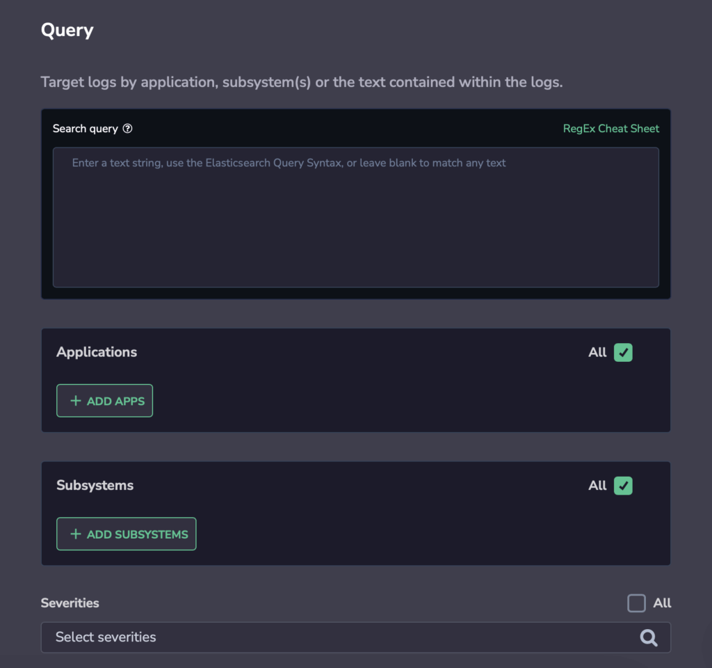 new value alerts coralogix