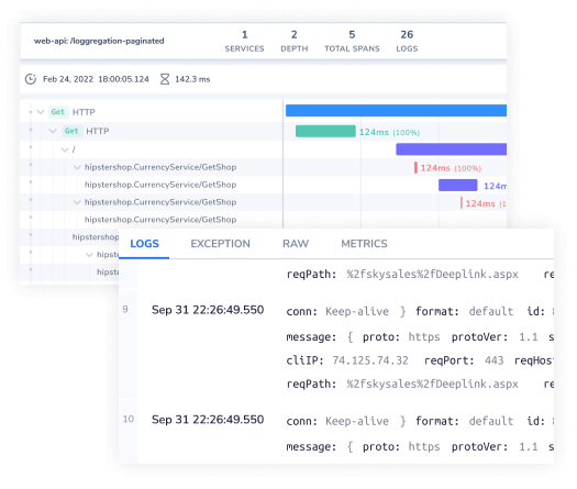 tracing and related logs