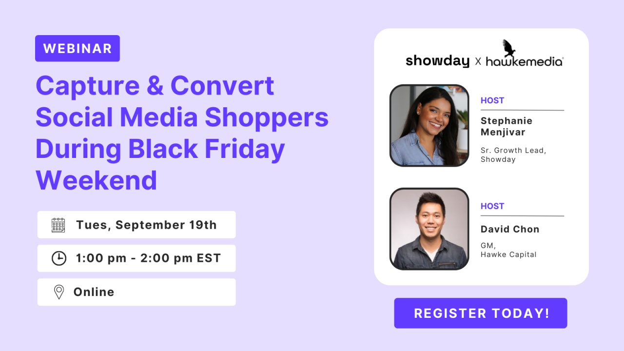 Capture & Convert Social Media Shoppers During Black Friday Weekend webinar 2023